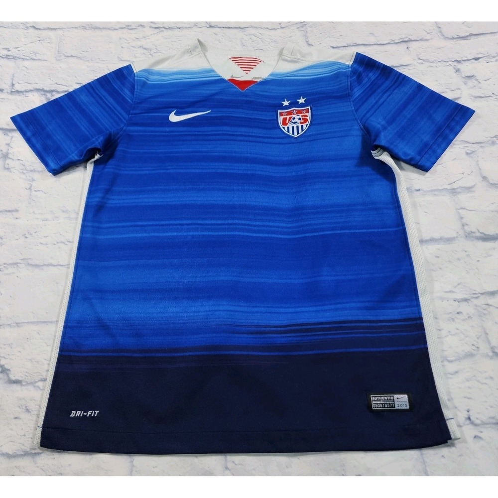 USA National Team Nike YOUTH SIZE L Soccer 2015 Jersey 799025-480 Blue